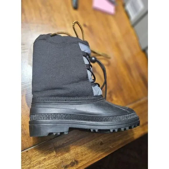 Snow Prince Rubber Boots Cinch Secure Closure Inner Bootie Unisex Kids Size 1 - Picture 6 of 11